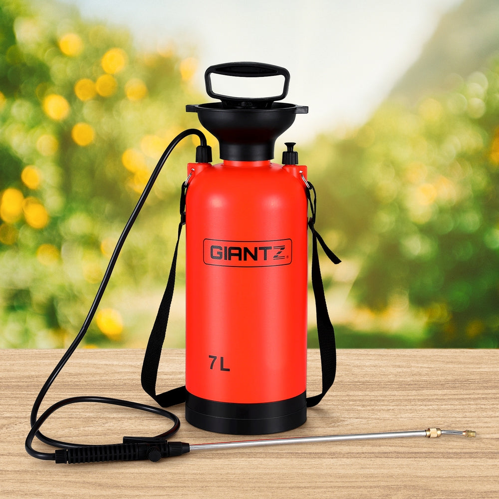 Giantz 7L Garden Pressure Sprayer Orange/Black