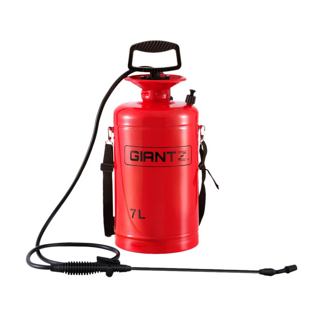 Giantz 7L Metal Pressure Sprayer Red
