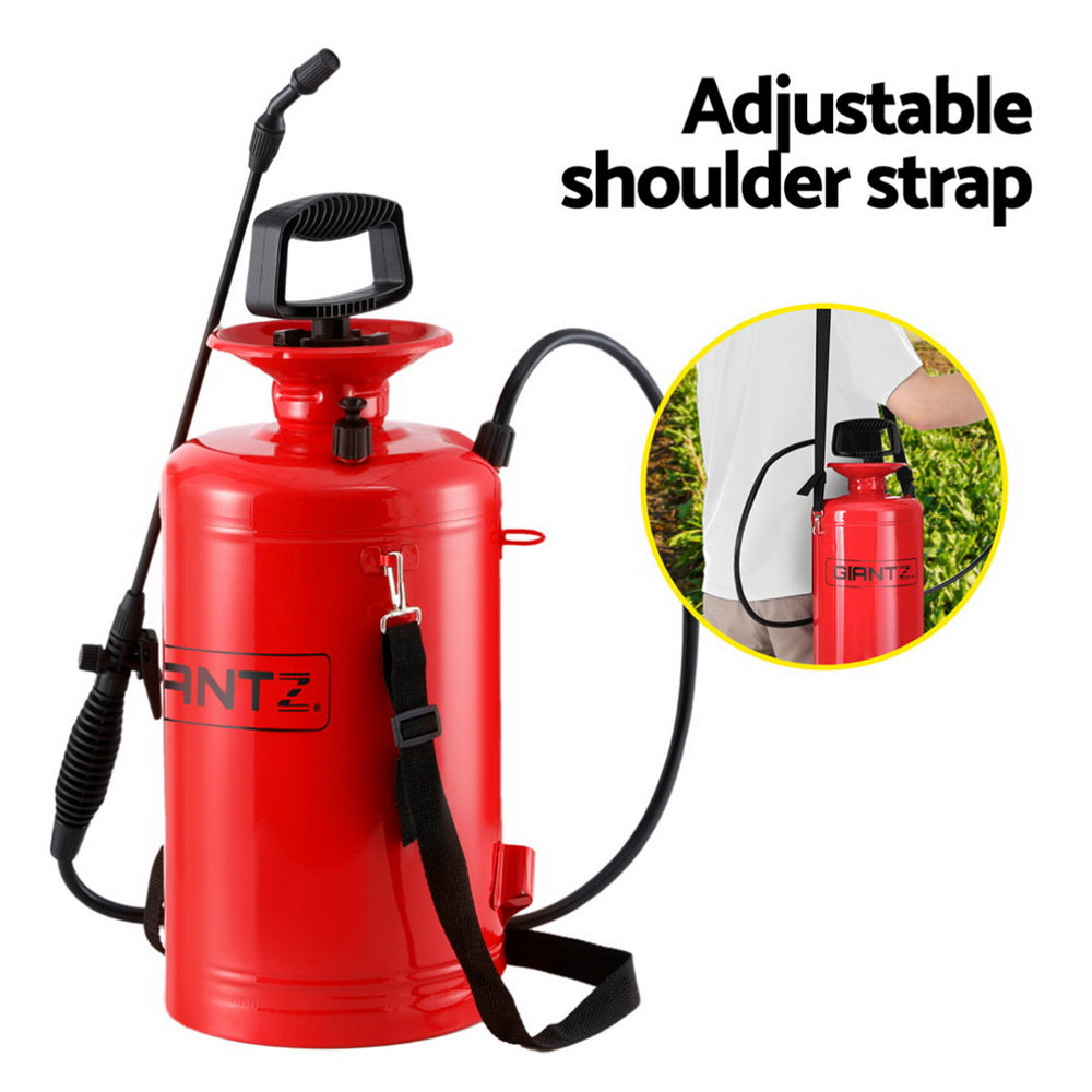 Giantz 7L Metal Pressure Sprayer Red