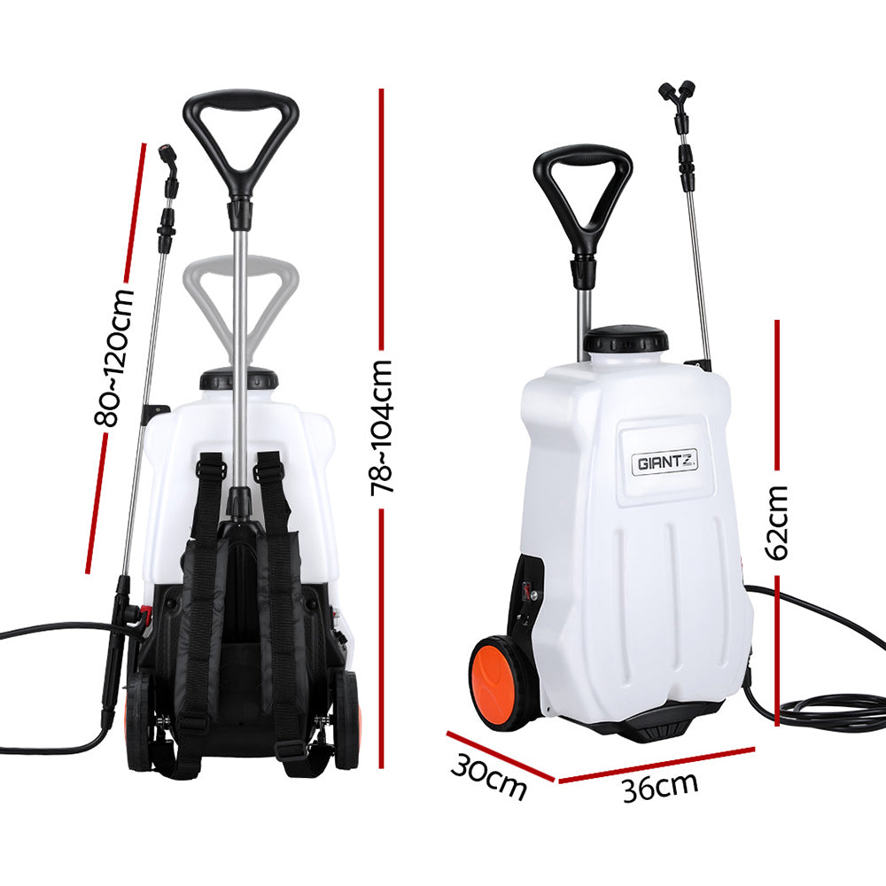 Giantz 20L Electric Backpack Trolley Weed Sprayer White/Black