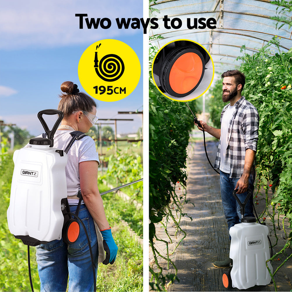 Giantz 20L Electric Backpack Trolley Weed Sprayer White/Black