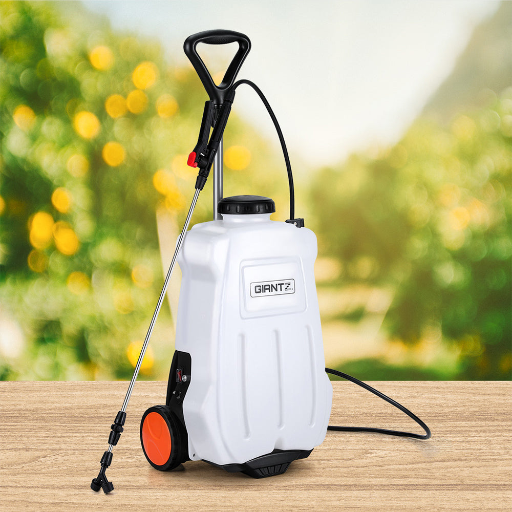 Giantz 20L Electric Backpack Trolley Weed Sprayer White/Black