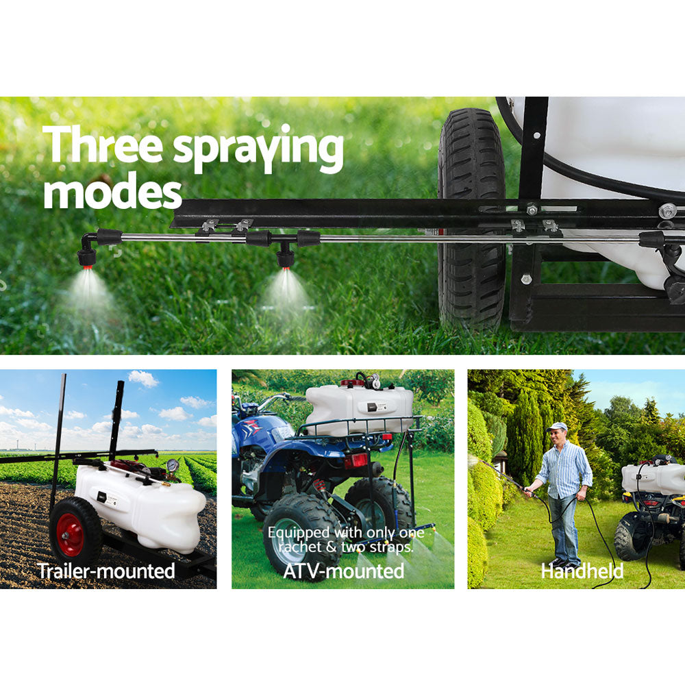Giantz 60L Weed Sprayer Trailer 1.5M Boom Garden Spray