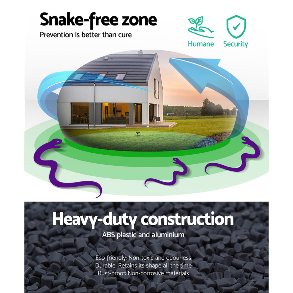 Gardeon 20-Pack Solar LED Ultrasonic Snake and Rodent Repellers