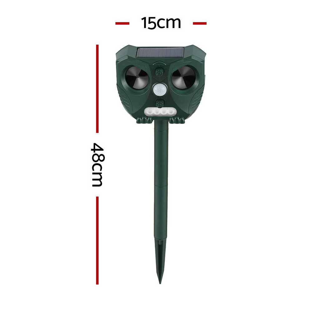 Gardeon Ultrasonic Snake Repeller Solar USB Rechargeable Green