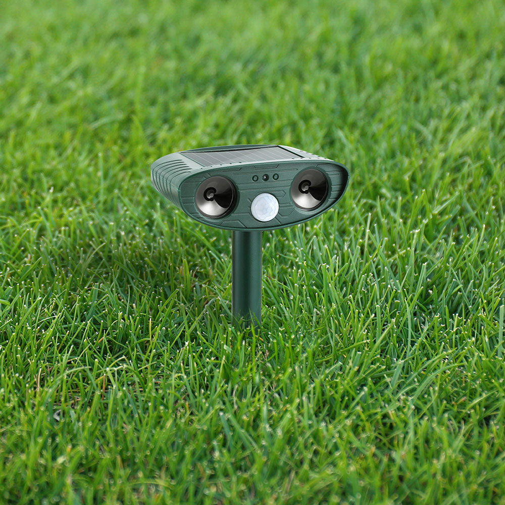 Gardeon Ultrasonic Snake Repeller Battery USB Solar Powered Green