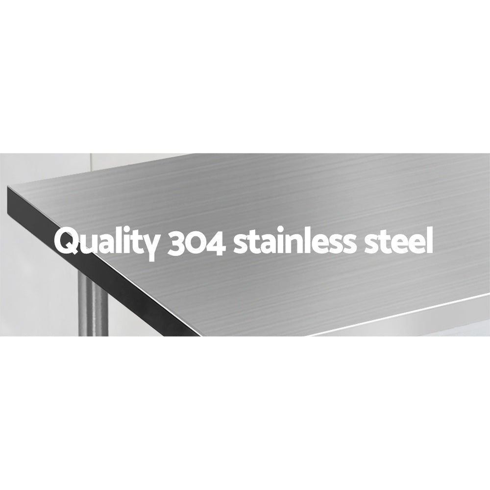 Cefito 1524x610mm Stainless Steel Kitchen Bench 304 Commercial Grade