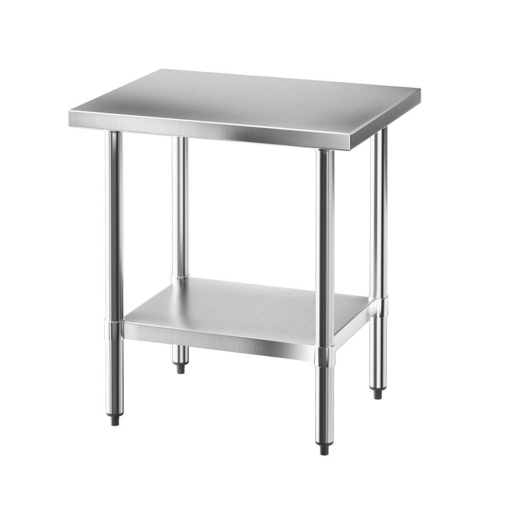 Cefito 610x760mm Stainless Steel Kitchen Work Table Adjustable Undershelf