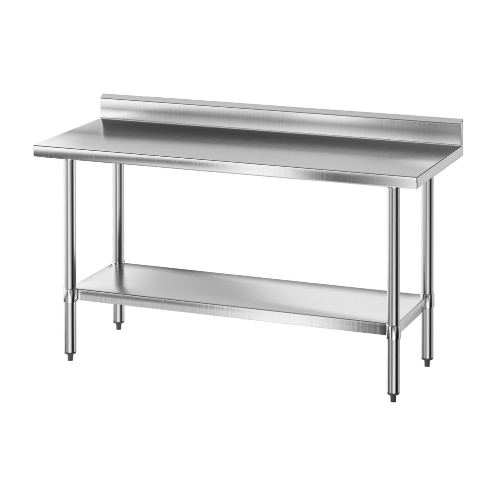 Cefito Stainless Steel Kitchen Bench with Splashback 1500x600mm