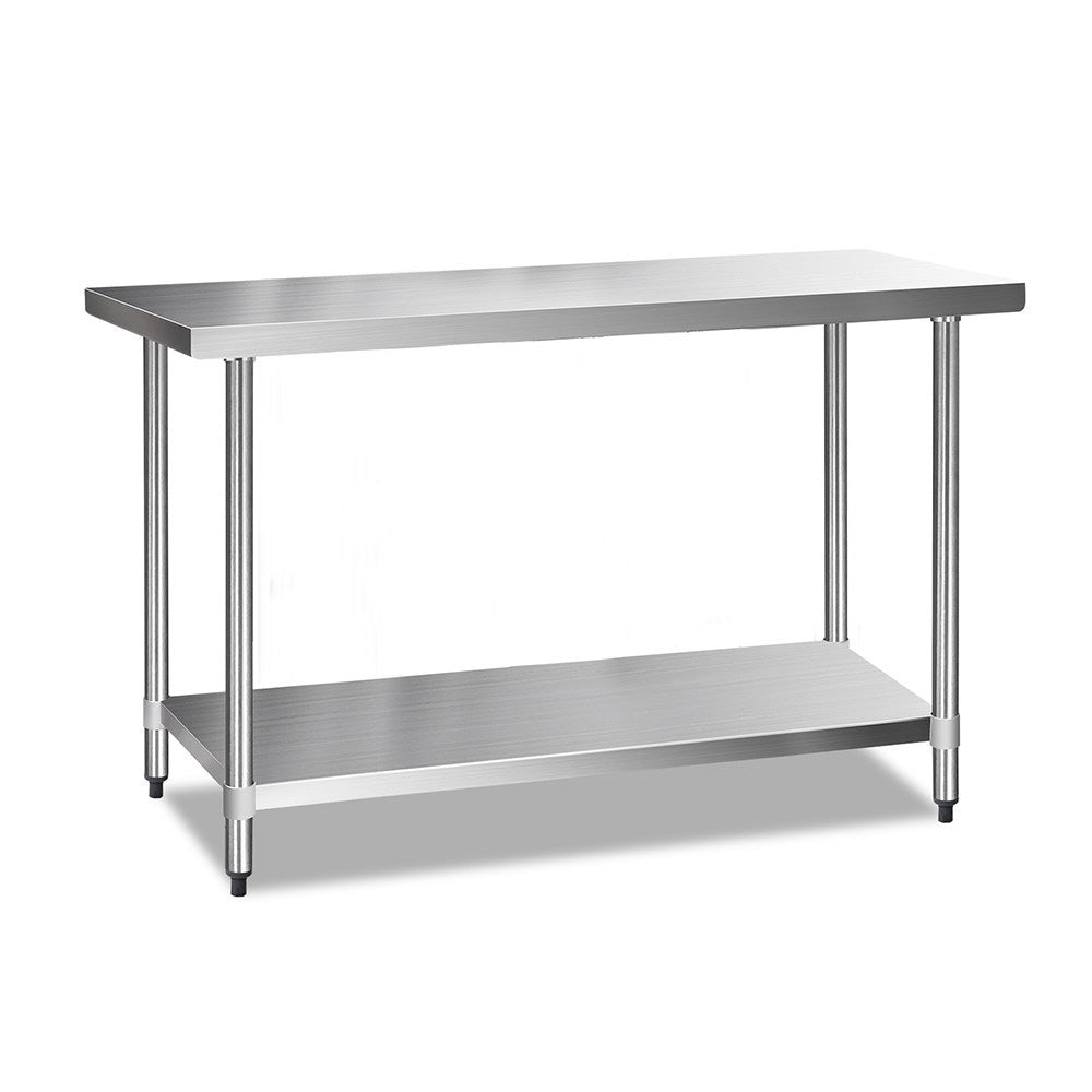 Cefito 1524x610mm Stainless Steel Kitchen Bench Heavy Duty Commercial