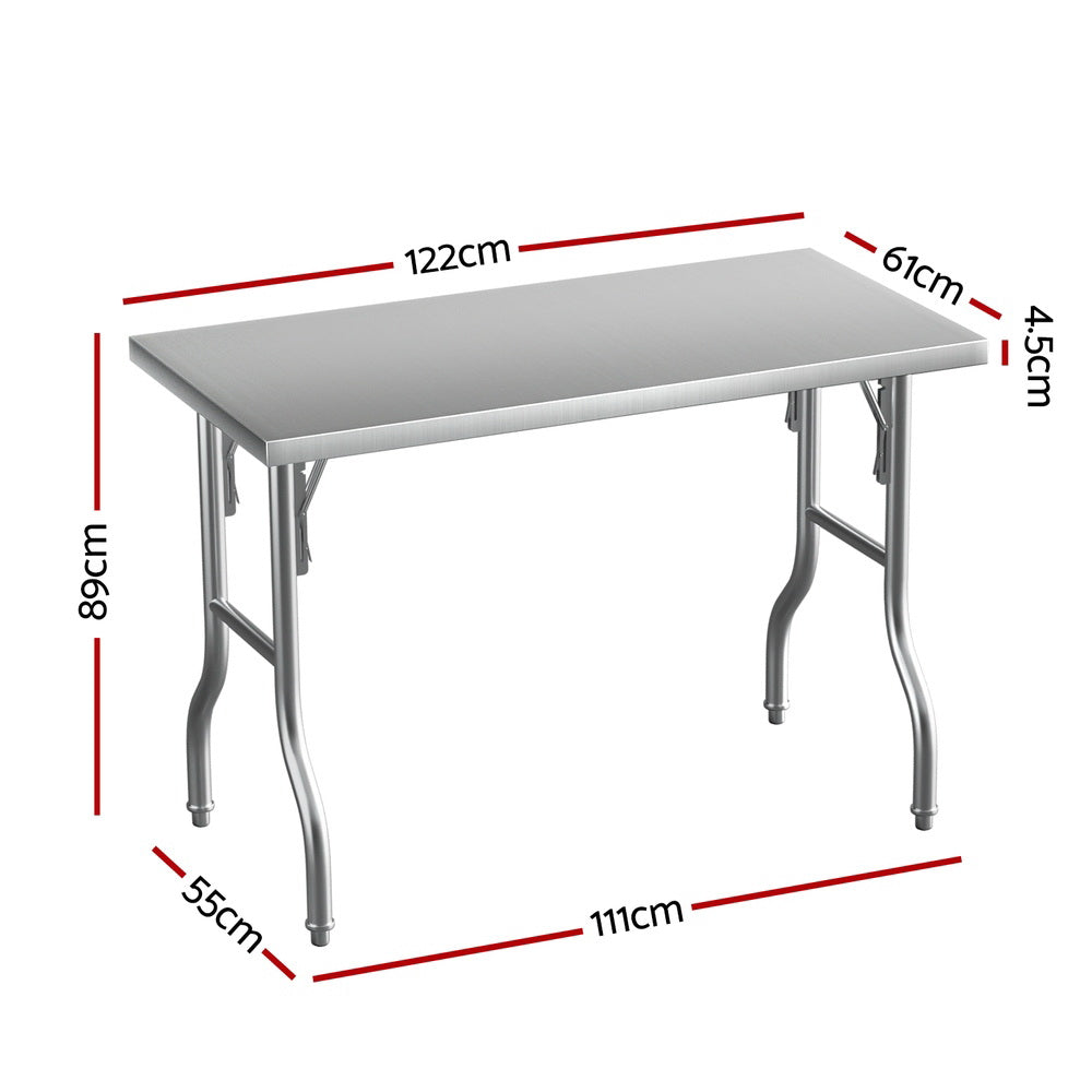 Cefito Foldable Stainless Steel Kitchen Work Bench 430
