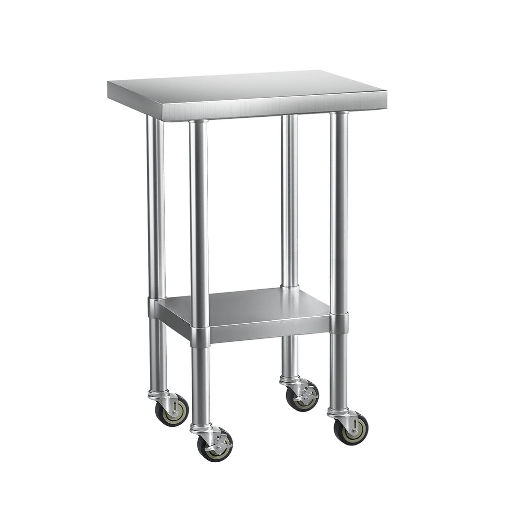 Cefito 61x46cm Stainless Steel Kitchen Work Bench with Wheels