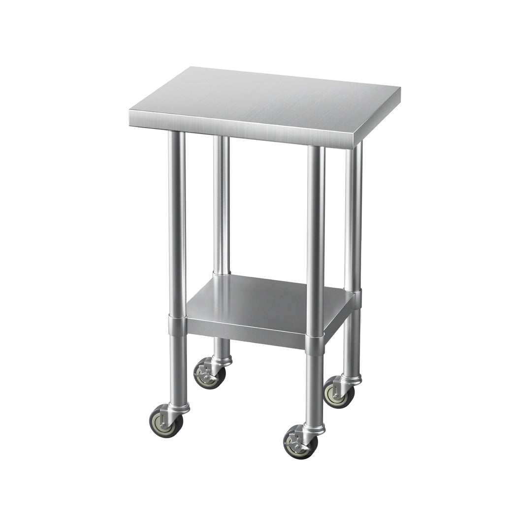 Cefito 61x46cm Stainless Steel Kitchen Work Bench with Wheels