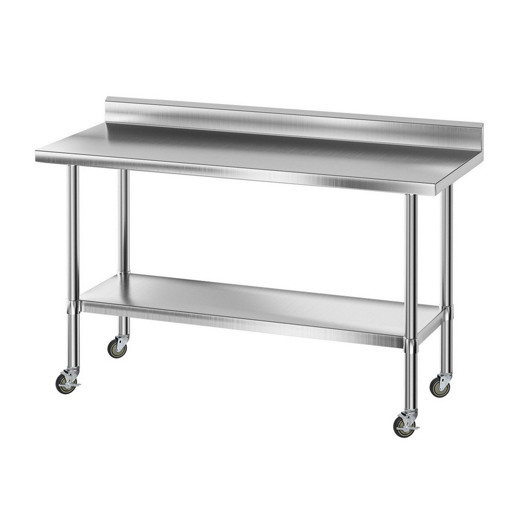 Cefito Stainless Steel Kitchen Bench w/ Splashback 1500x600MM 430