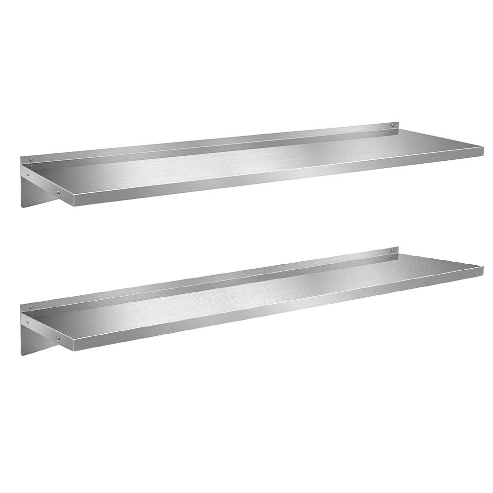 Cefito 2PCS 1200mm Stainless Steel Kitchen Wall Shelf Rack