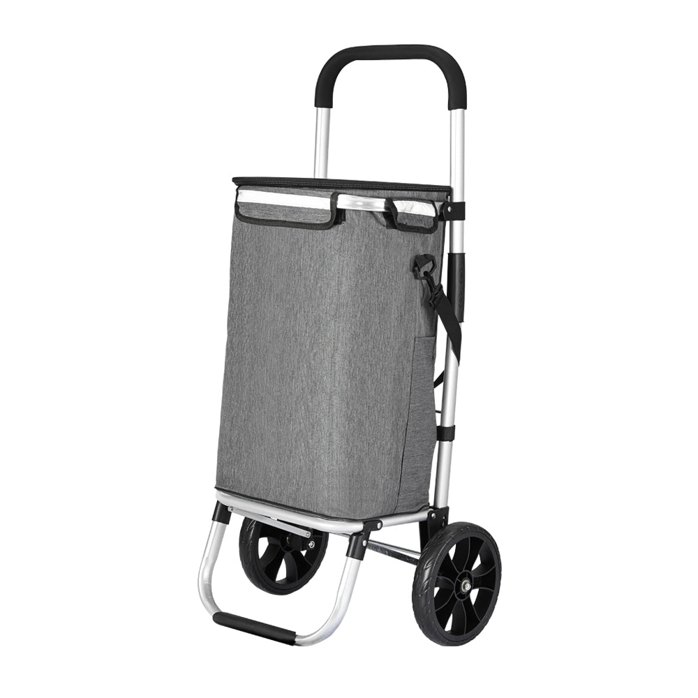 Emajin 45KG Foldable Shopping Trolley Cart Grey