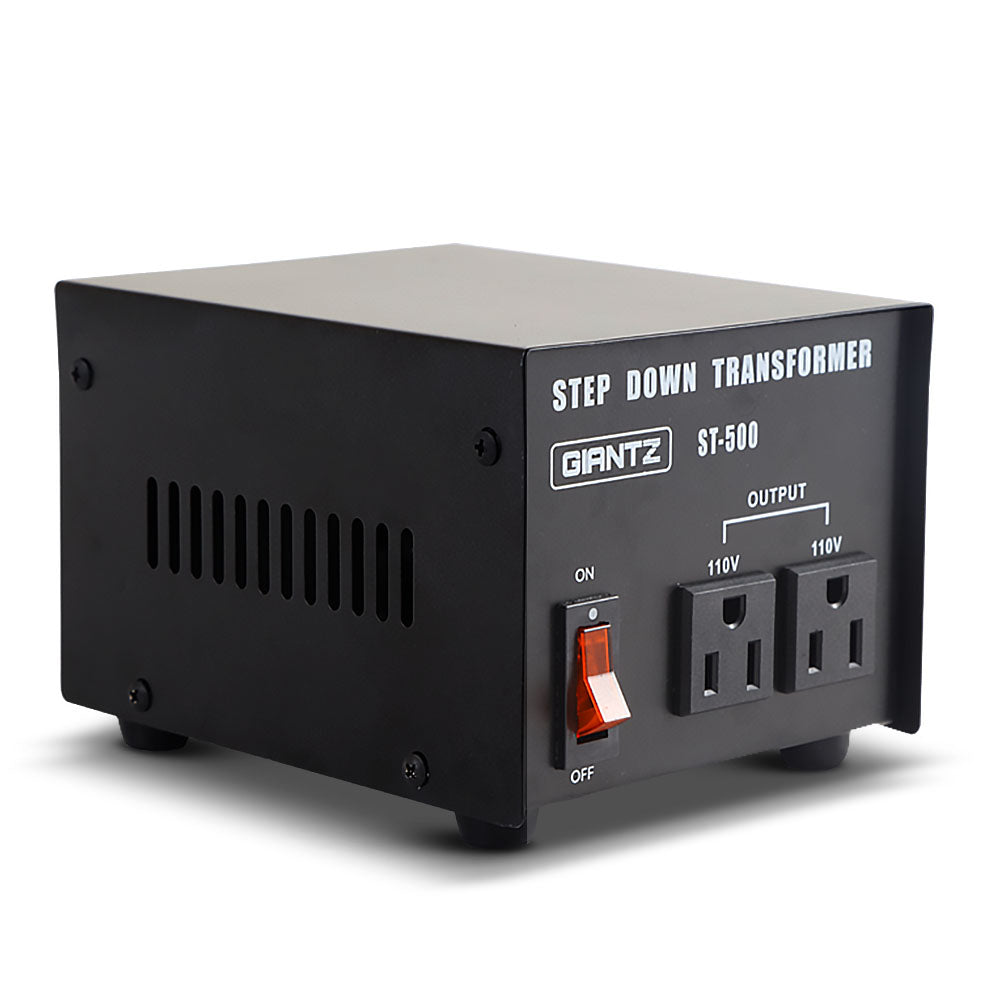 Giantz 500W Voltage Converter Step-Down Transformer 240V to 110V Black
