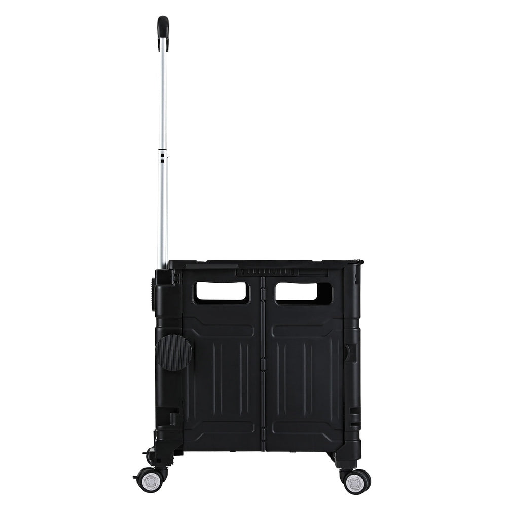 Emajin 75L Foldable Shopping Trolley Cart Black