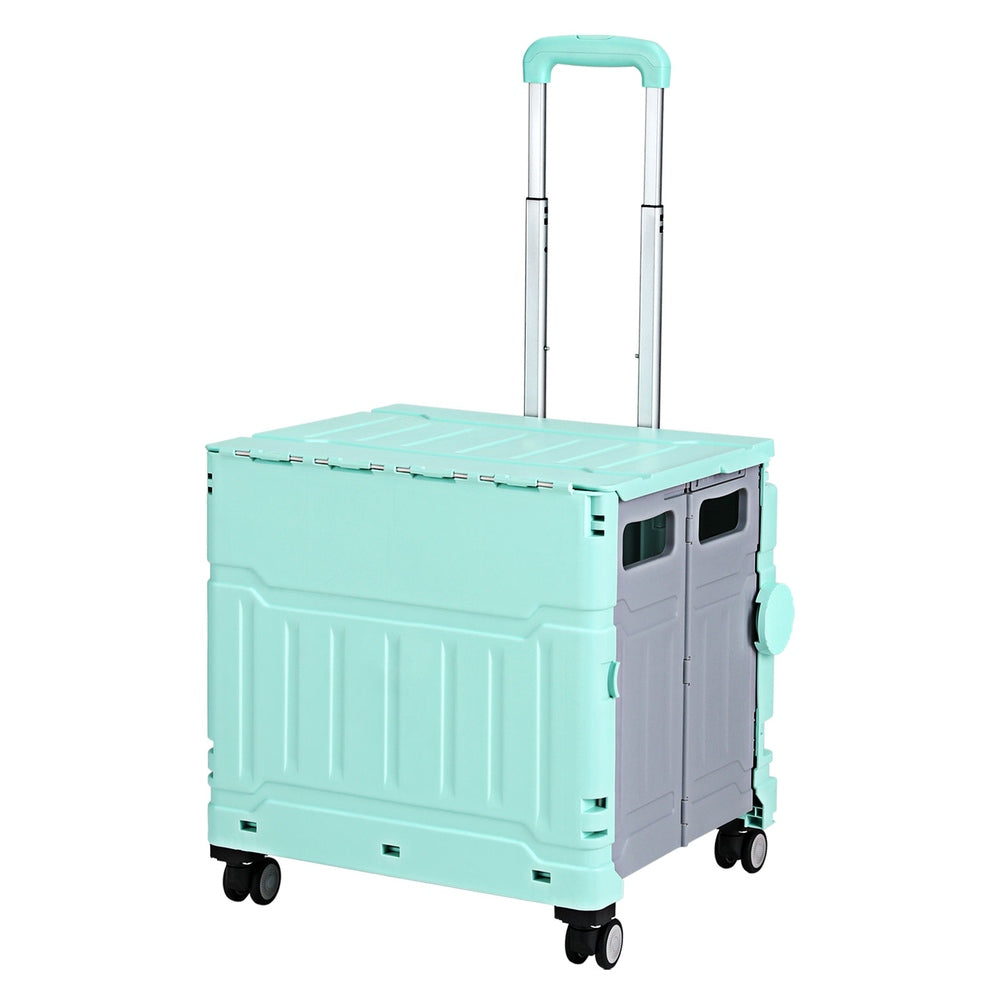 Emajin 75L Foldable Shopping Trolley Cart Green