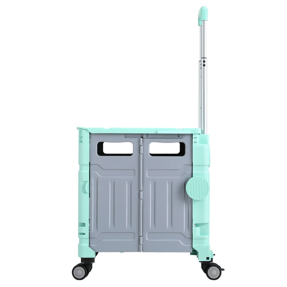 Emajin 75L Foldable Shopping Trolley Cart Green