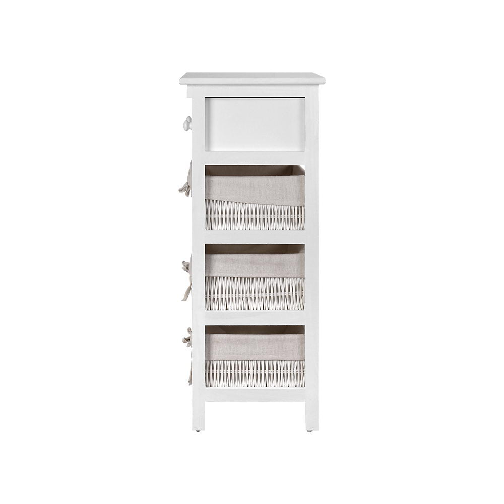 Eliot 2-Drawer Cabinet with 3 Baskets White