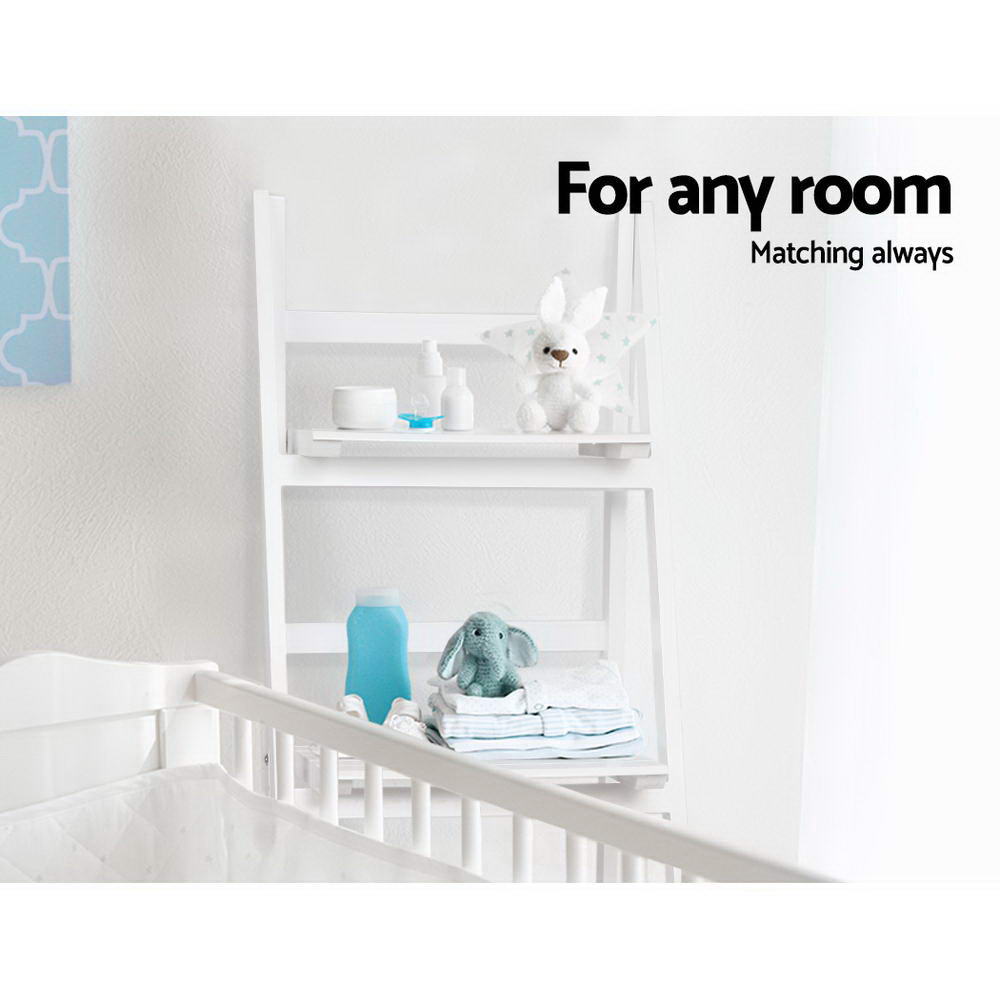 ZANE 3-Tier Corner Bookshelf White