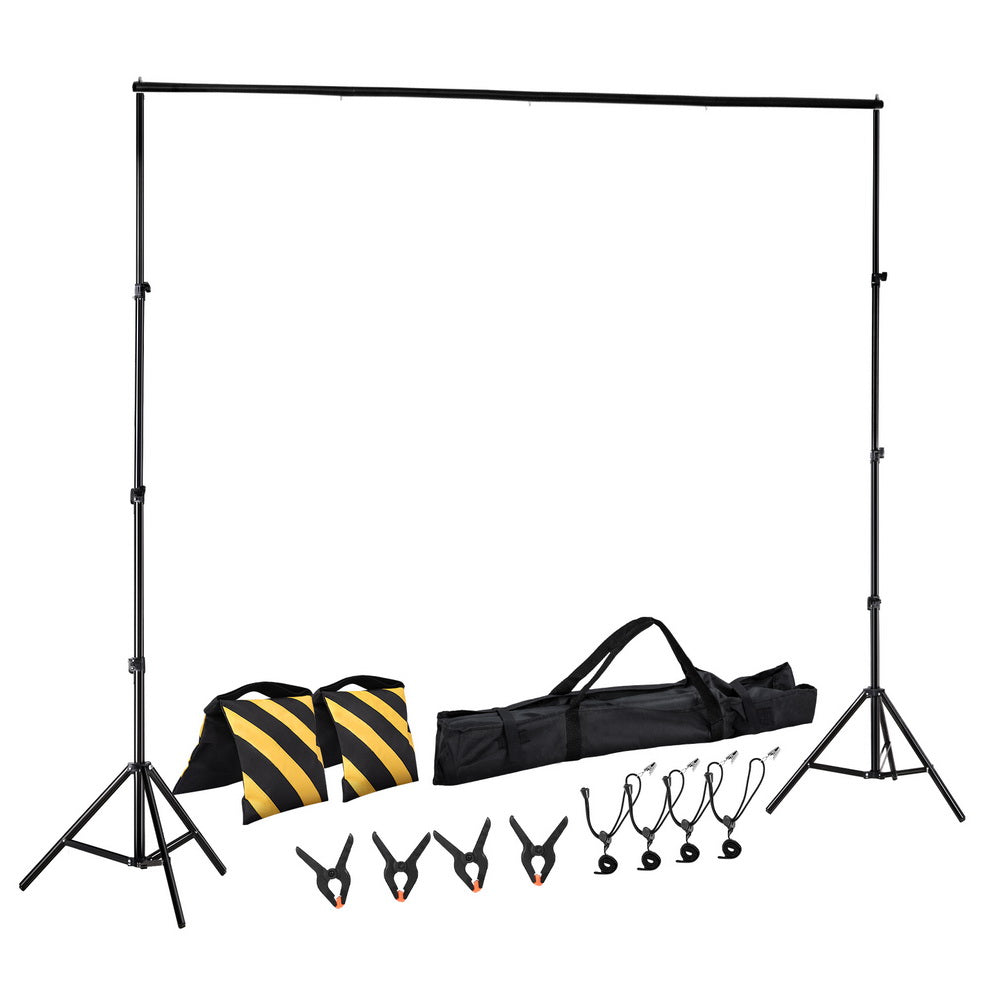 Photography Backdrop Stand Kit 2.5x3m Studio Screen with Carry Bag