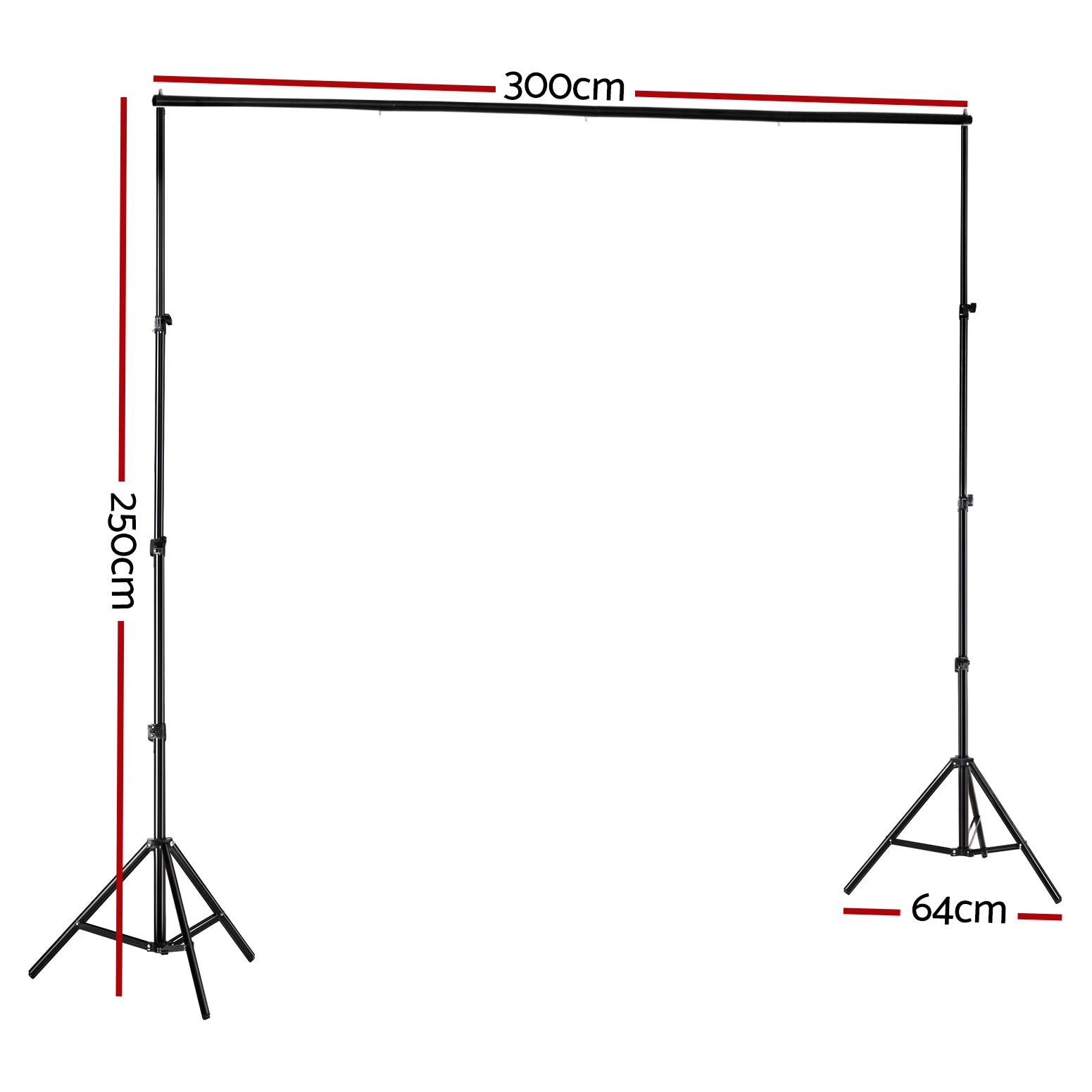 Photography Backdrop Stand Kit 2.5x3m Studio Screen with Carry Bag