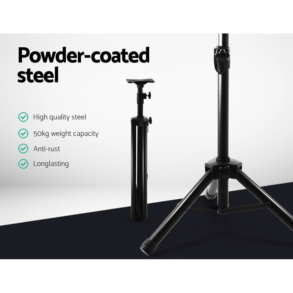Alpha Adjustable Speaker Stands 65-120cm Black 2pcs