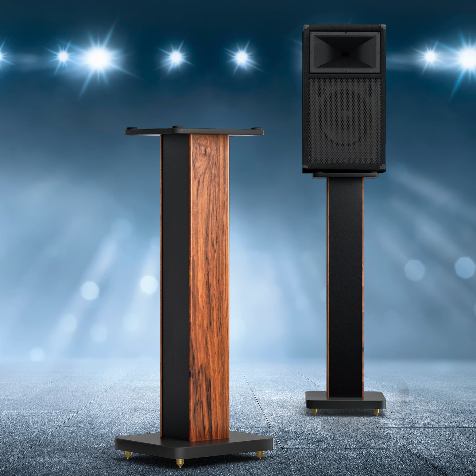 Alpha 70cm Speaker Stands 2pcs Black Wood