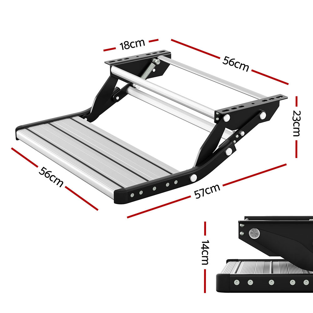 Weisshorn Single Caravan Step Aluminium Pull-Out 200KG