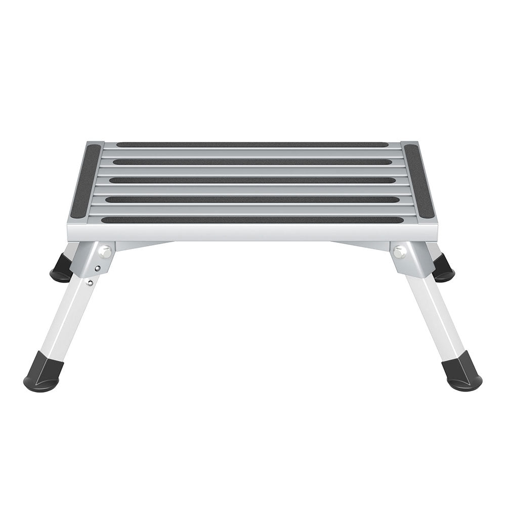 Weisshorn Aluminium Folding Caravan Step Ladder Stool Silver