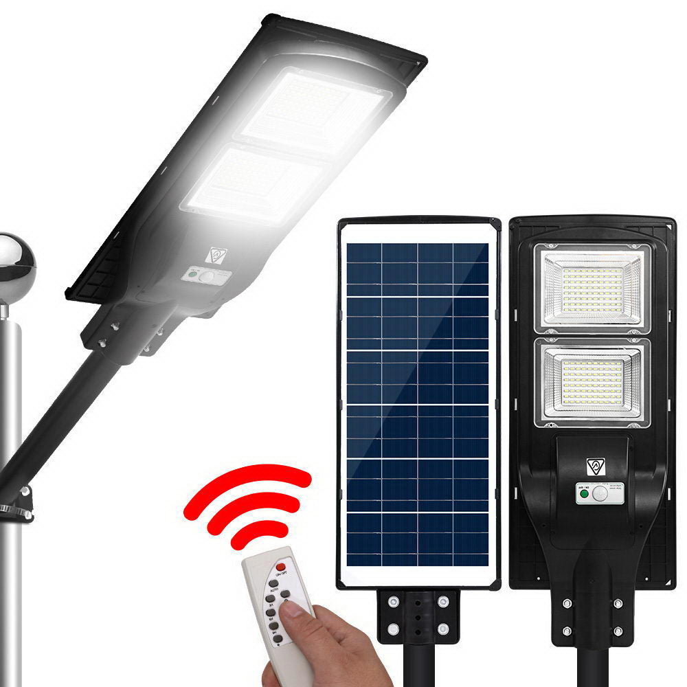 Leier 120W LED Solar Street Light Motion Sensor Remote Black