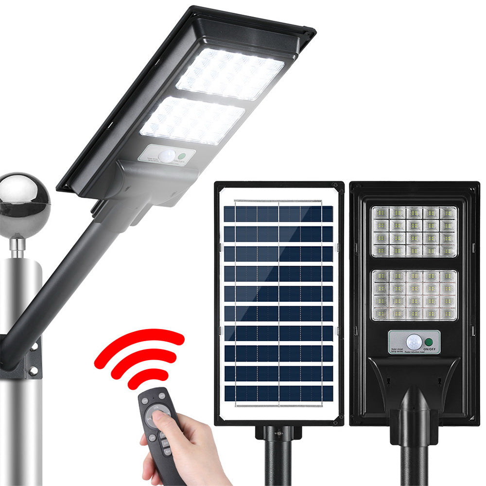 Leier 160 LED Solar Street Light Motion Sensor Remote Black