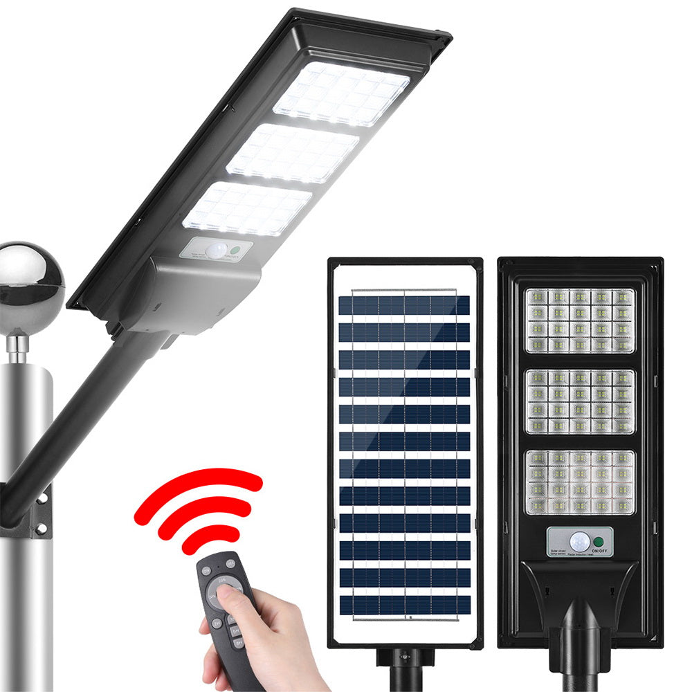 Leier 240 LED Solar Street Light Motion Sensor Remote Black