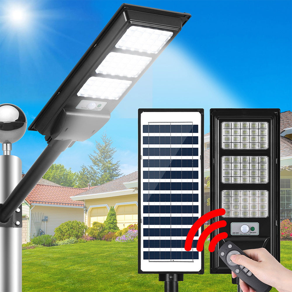 Leier 240 LED Solar Street Light Motion Sensor Remote Black