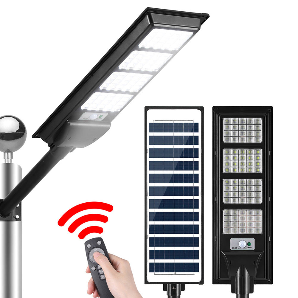 Leier 320 LED Solar Street Light Motion Sensor Remote Black