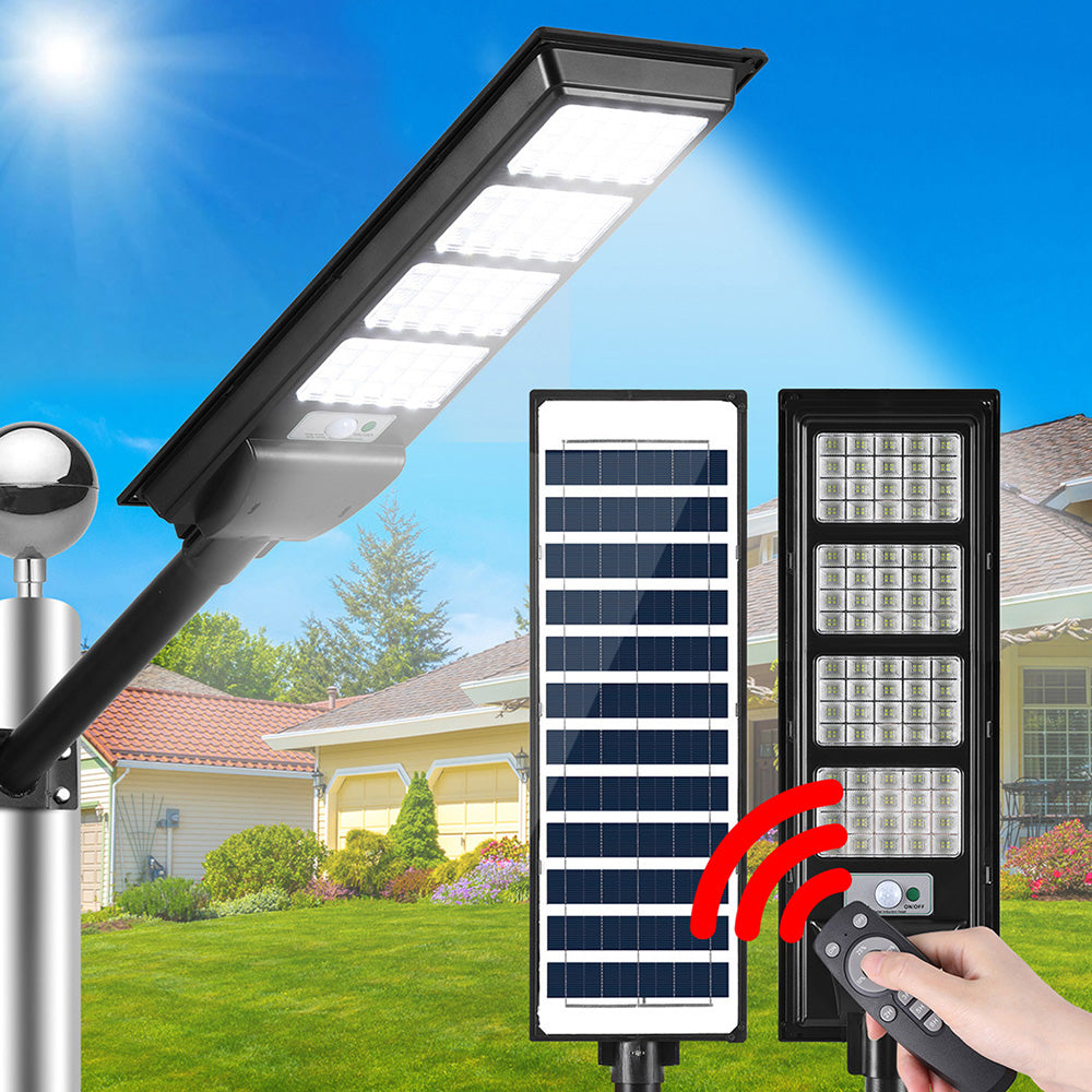 Leier 320 LED Solar Street Light Motion Sensor Remote Black