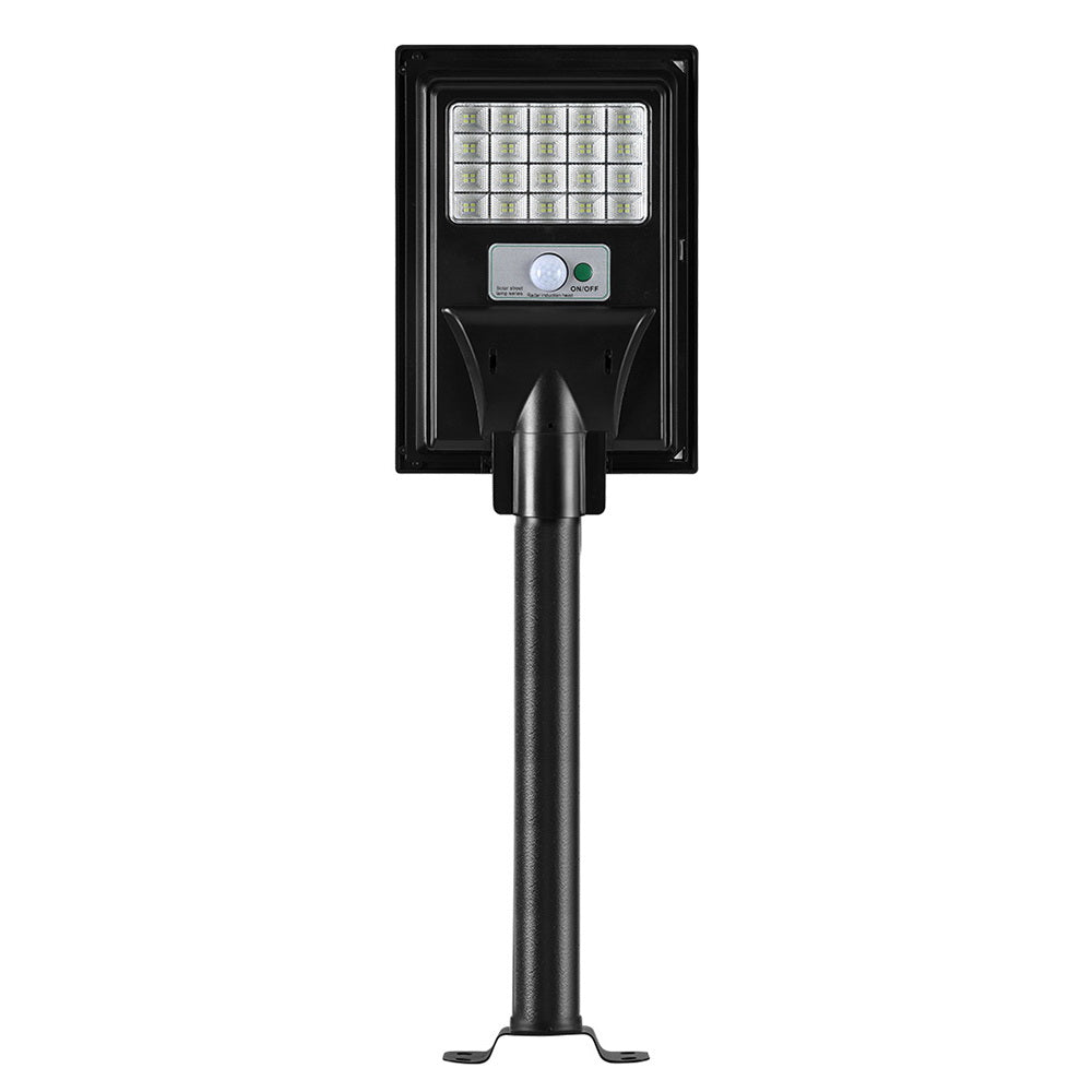 Leier 80 LED Solar Street Light Motion Sensor Remote Black