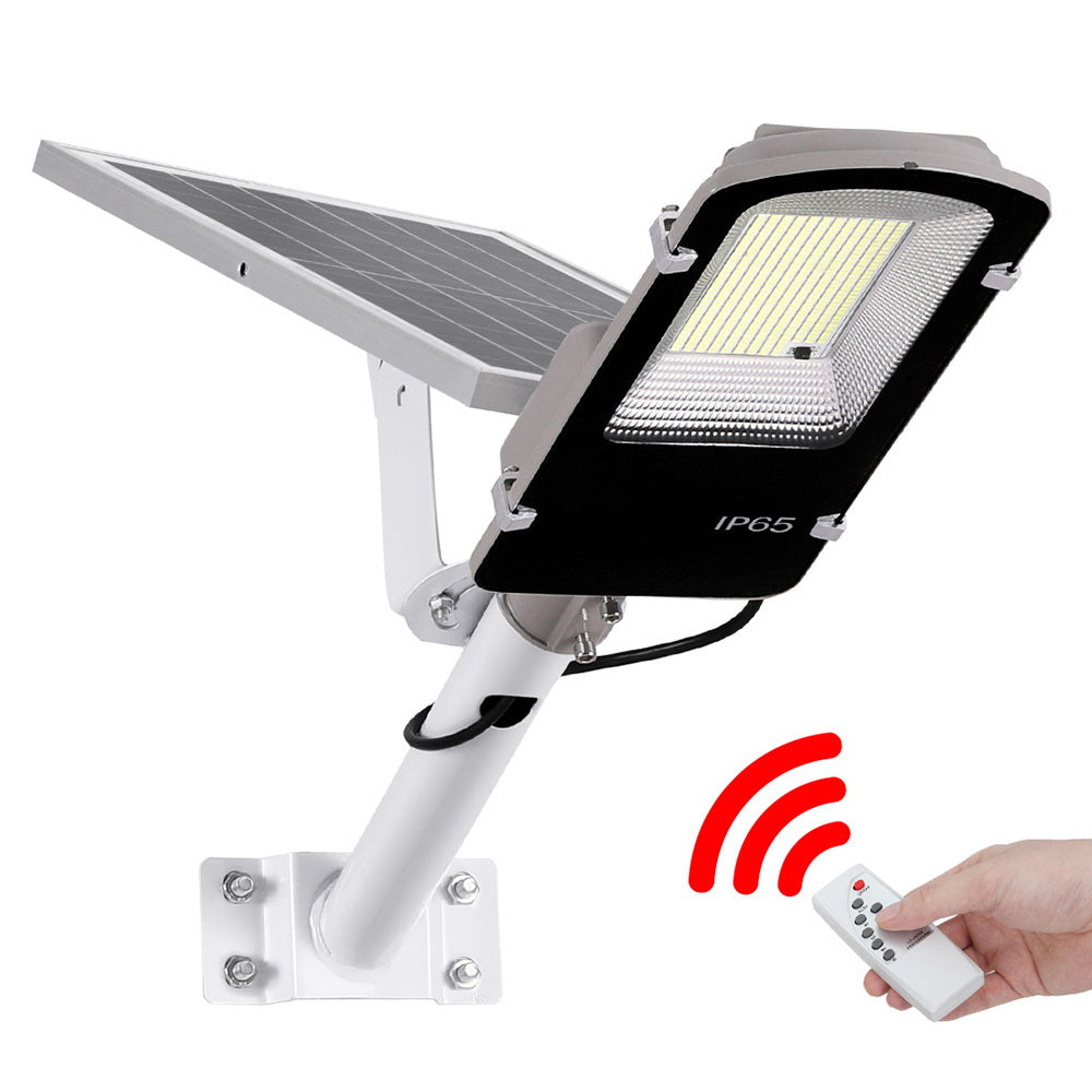 Leier 386 LED Solar Street Light Motion Sensor Remote Black