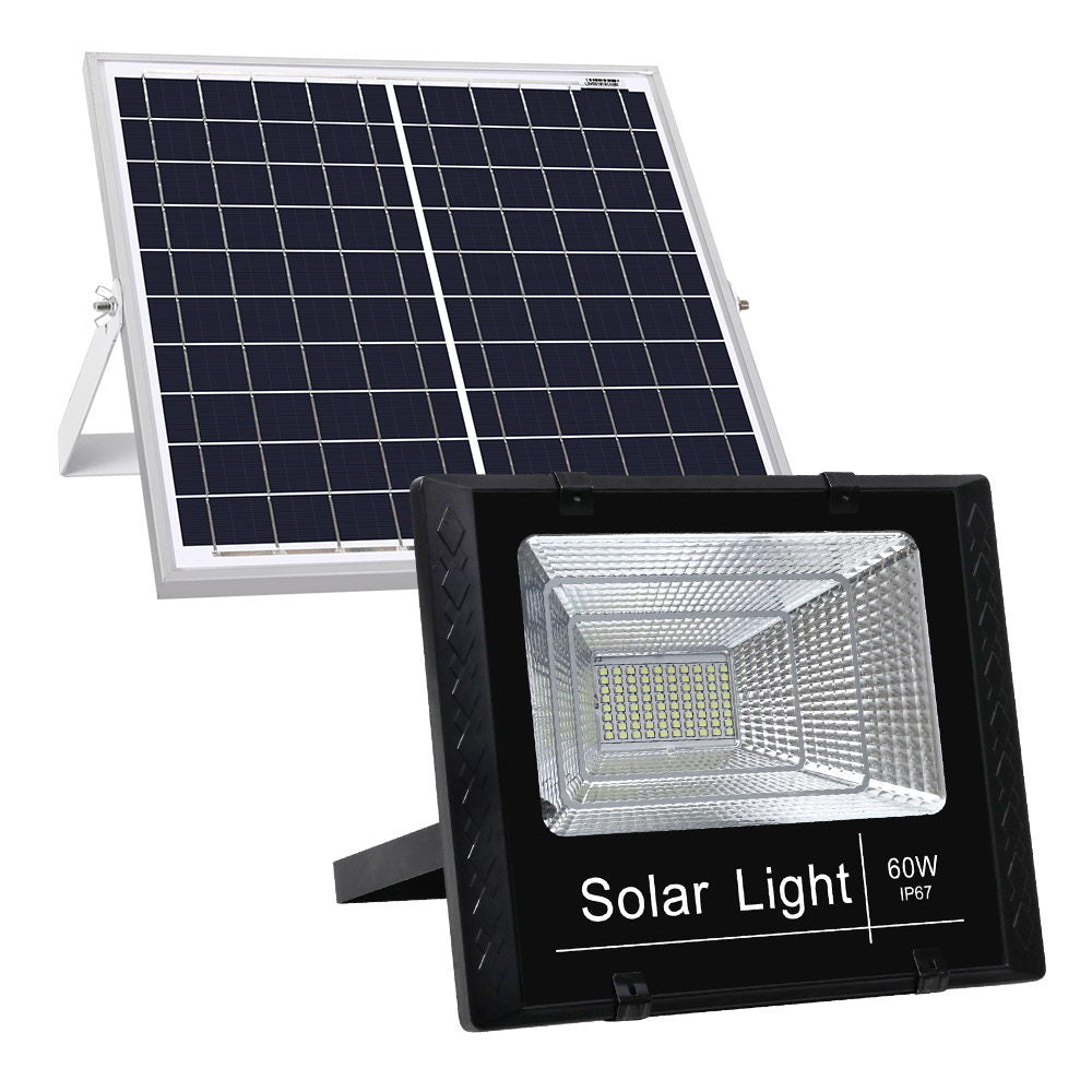 Leier 60W LED Solar Street Light Motion Sensor Remote Black