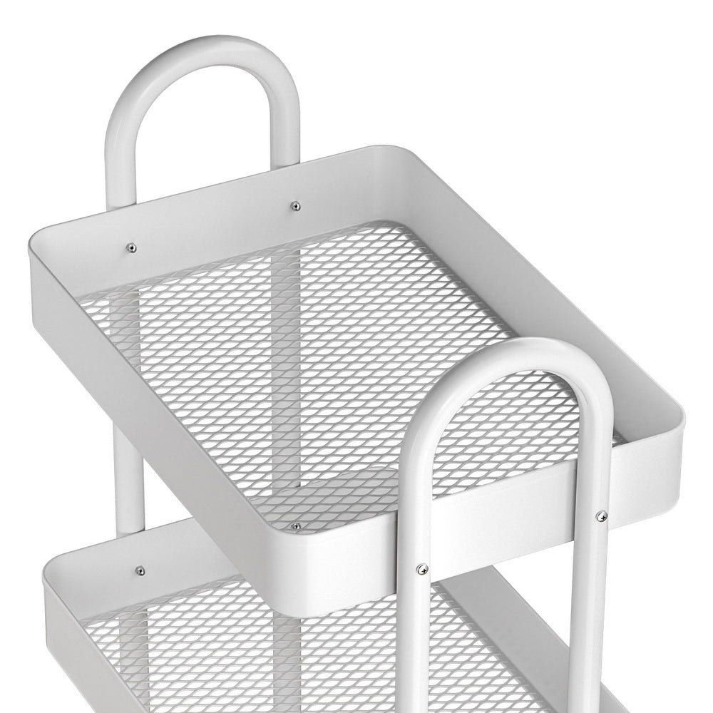 Artiss 4-Tier Kitchen Trolley Cart White