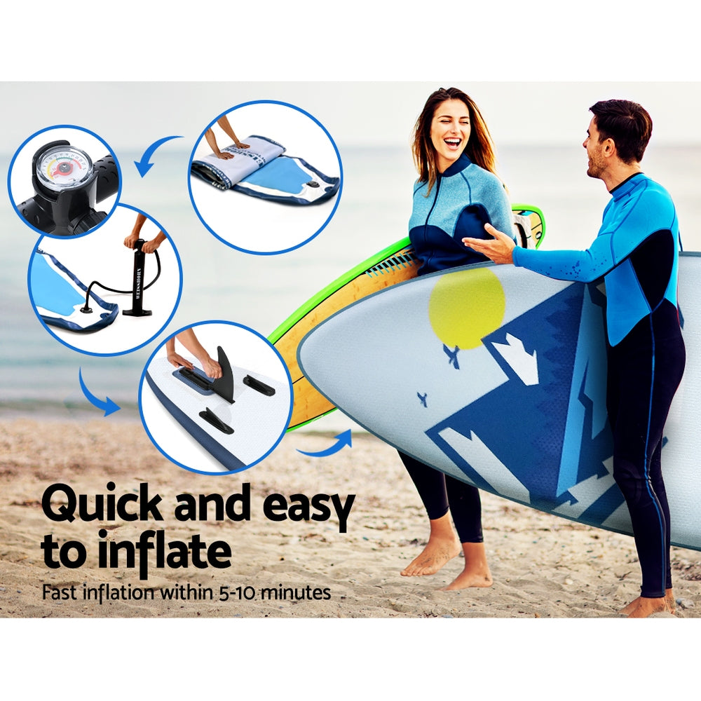 Weisshorn 10.6ft Inflatable Paddle Board Kayak Blue