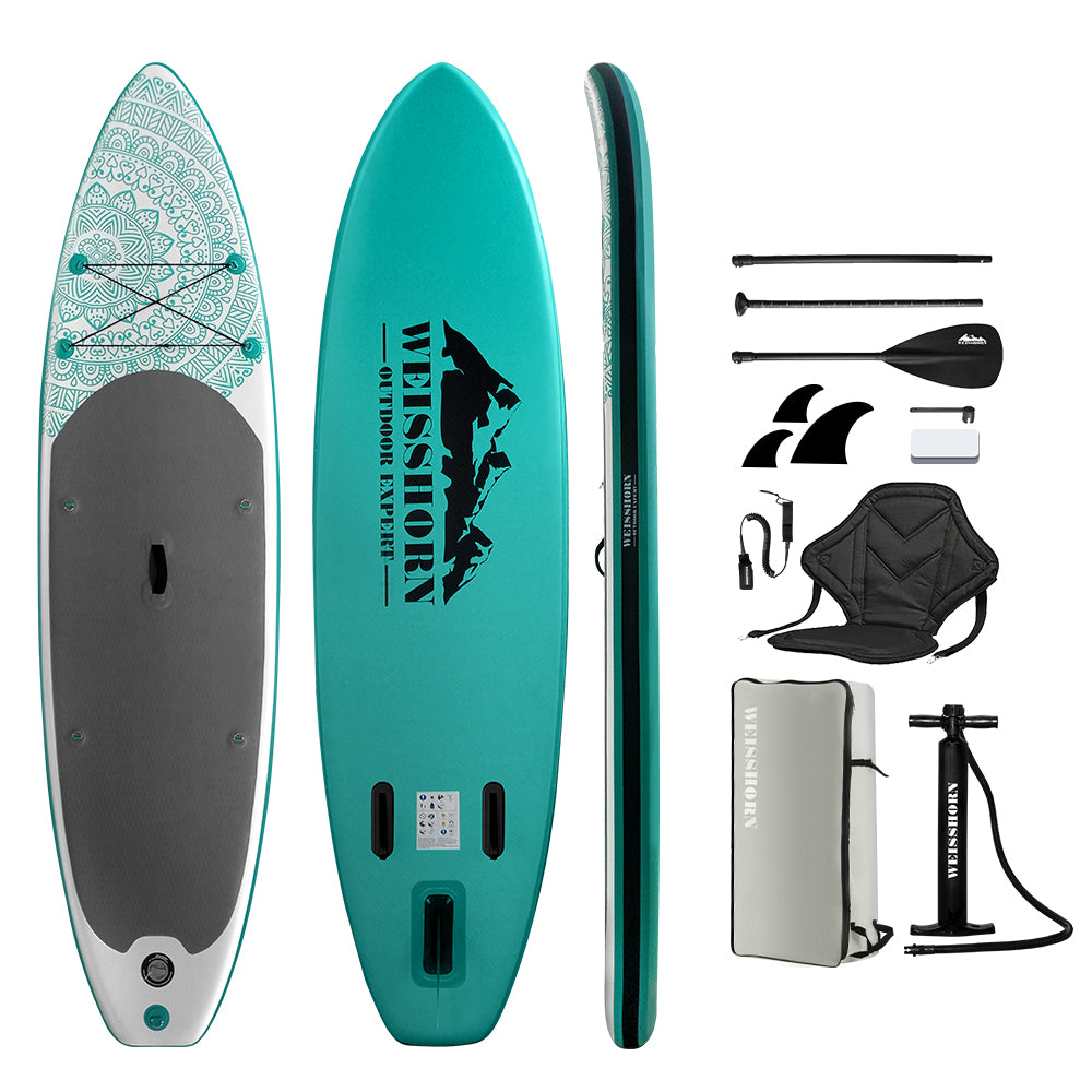 Weisshorn 10.6ft Inflatable Paddle Board Kayak Green