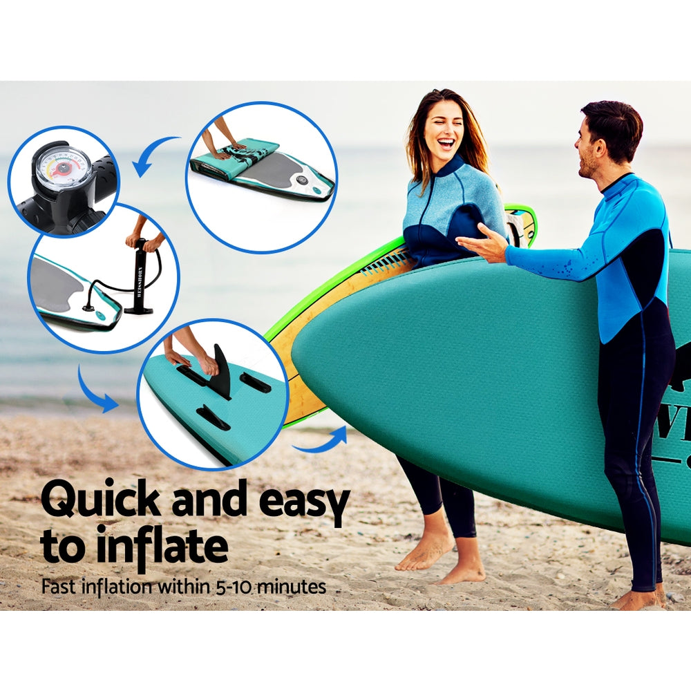 Weisshorn 10.6ft Inflatable Paddle Board Kayak Green