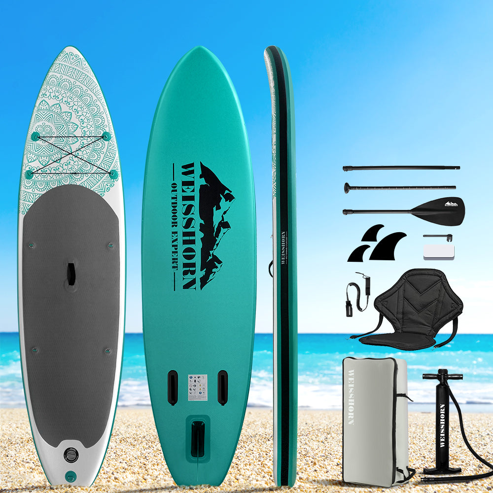 Weisshorn 10.6ft Inflatable Paddle Board Kayak Green