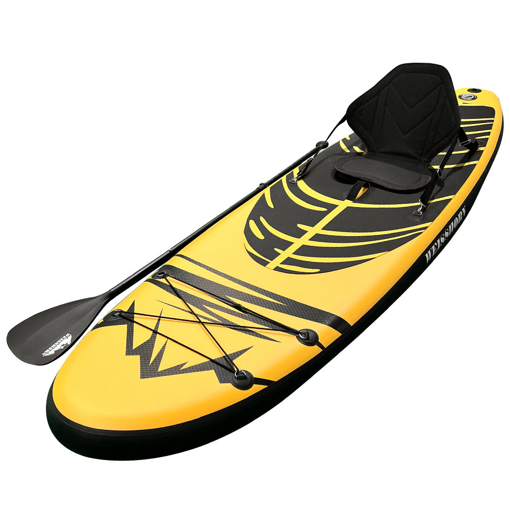 Weisshorn 10.6ft Inflatable SUP Paddleboard Kayak Yellow