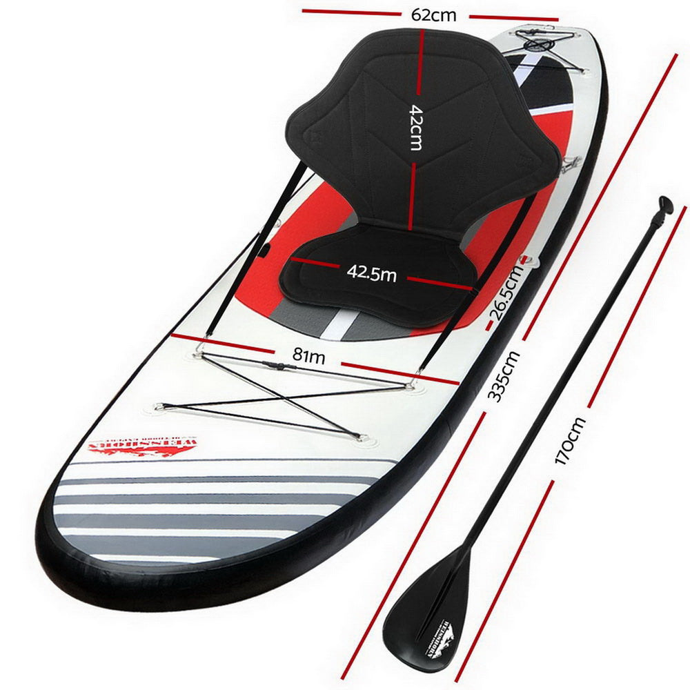 Weisshorn 11ft Inflatable SUP Paddleboard Kayak Black