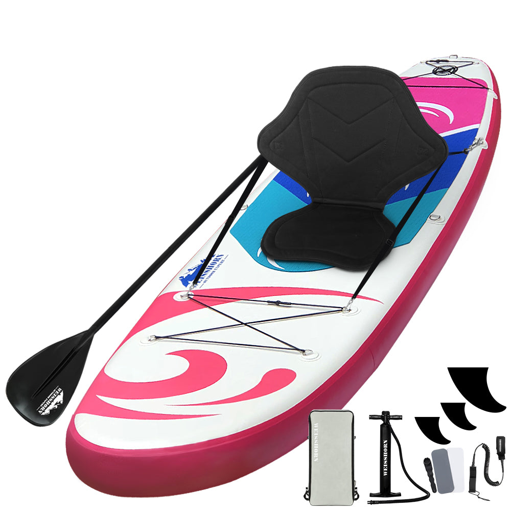 Weisshorn 11ft Inflatable SUP Paddleboard Kayak Pink