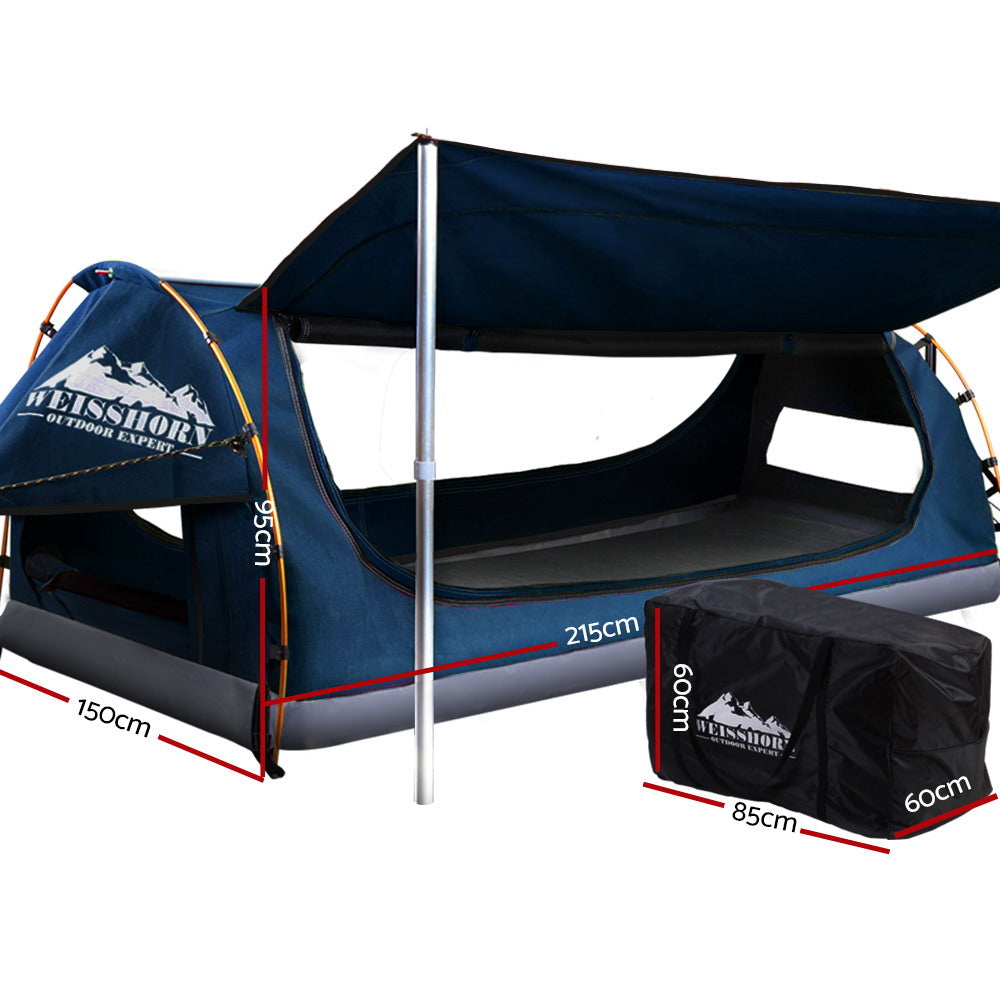 Weisshorn Double Swag Dome Tent Dark Blue Canvas